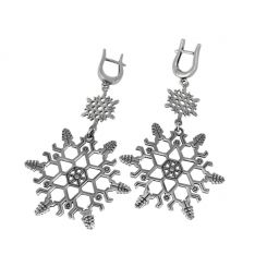 фото Серьги Снежинка