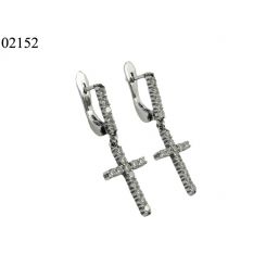 фото Серьги Циркониевые крестики